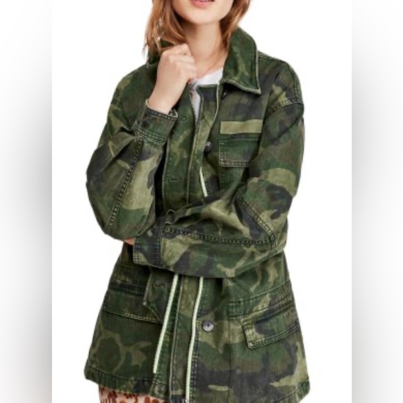 Free People Seize The Day Camo Jacket - Picture 2 of 11